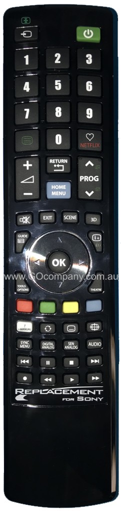Replacement Remote Control for Sony KDL-46W4000